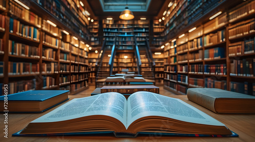 Academic Elegance: Old Bookshelf and Classic Literature. Generative AI