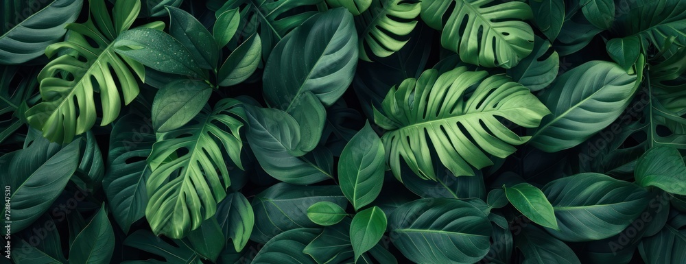 custom made wallpaper toronto digitalClose Up of Green Leaves on Wall