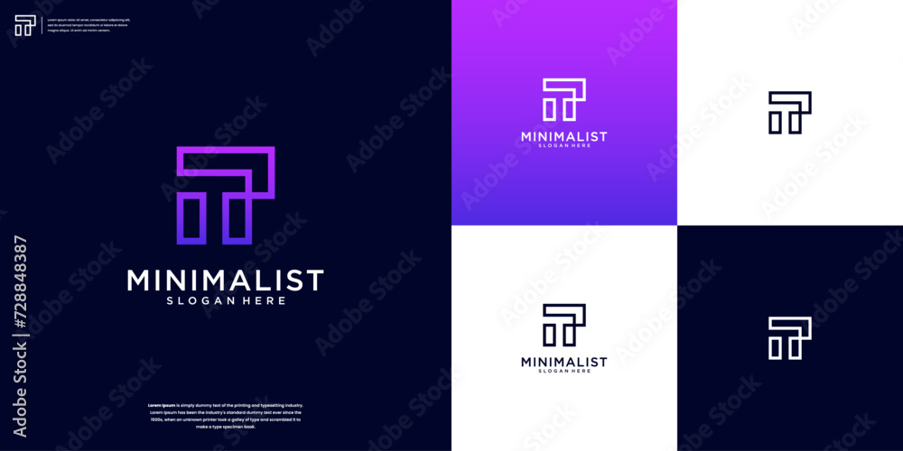 T letter initial logo template vector, modern app, elegant branding design T letter initial logo template vector, modern app, elegant branding design