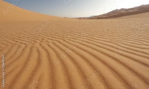 Golden sunset over a serene desert landscape