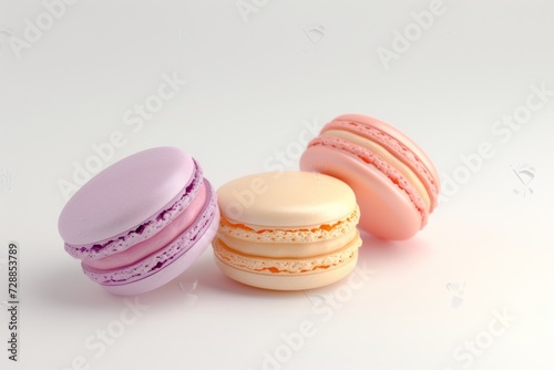 Delicious macarons isolated on white