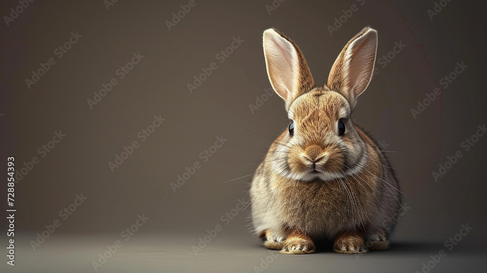 Fototapeta premium Rabbit On A Purple Background