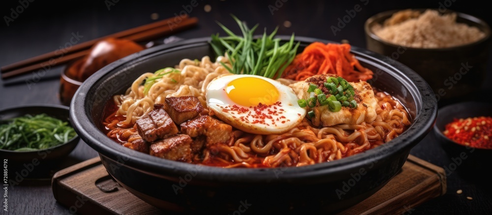 Shin Ramyeon with minced meat instant noodle