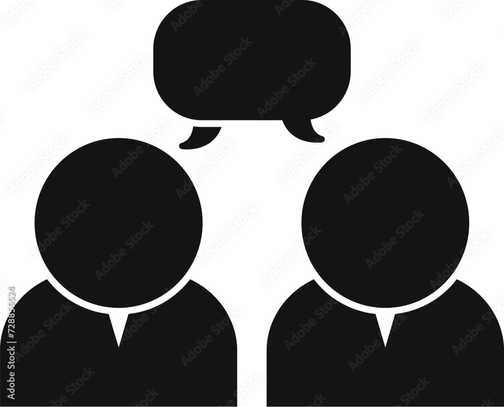 Friends talk icon simple vector. Charity deal work. Clinic team couple Friends talk icon simple vector. Charity deal work. Clinic team couple