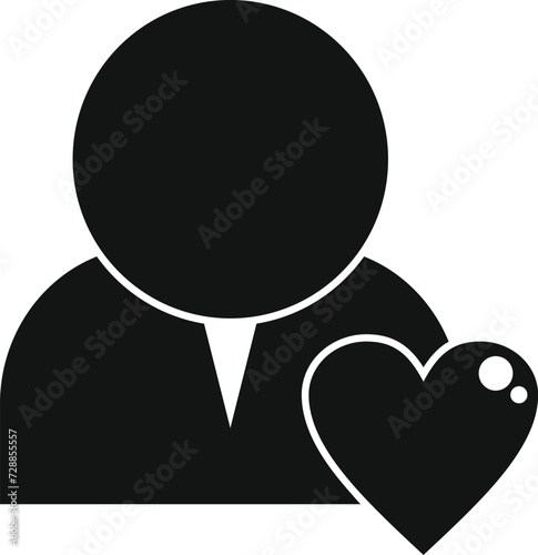 Social person affection icon simple vector. Partner work help. Offer shake