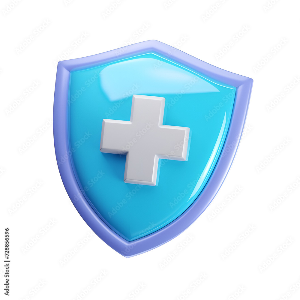 Illustration of Blue Shield: A 3D Simple Cartoon Render with Clipping Path for the Medical Protection Health Care Concept, Isolated on Transparent Background, PNG Illustration of Blue Shield: A 3D Simple Cartoon Render with Clipping Path for the Medical Protection Health Care Concept, Isolated on Transparent Background, PNG
