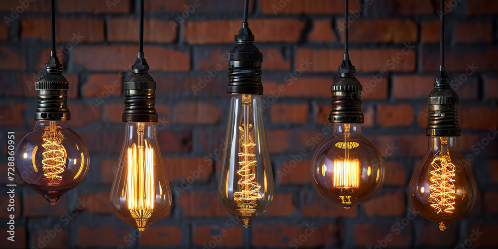 Obraz premium Luxury vintage style with light lamp decor