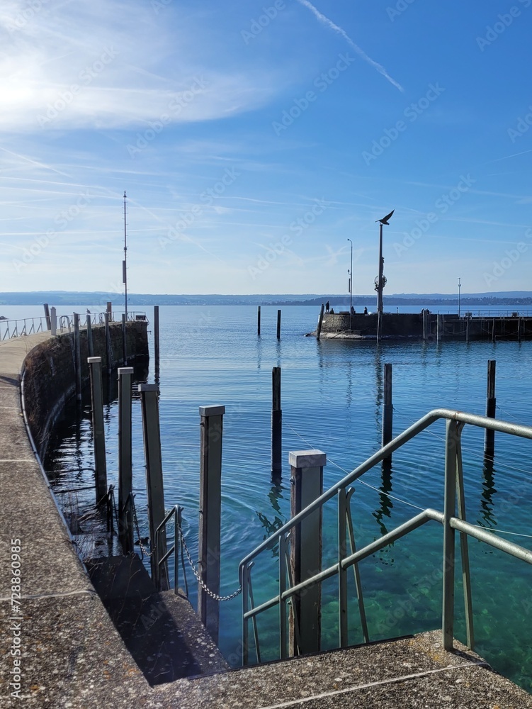 Sunny day in Meersburg, Germany, lake Constance