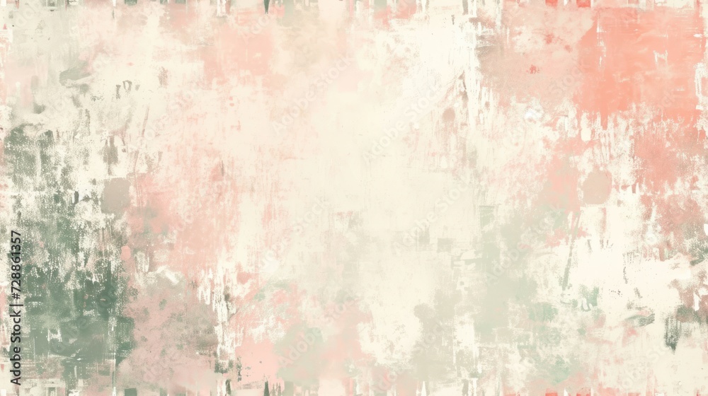  a grungy pink and green background with white and pink paint on the bottom and bottom of the image and the bottom half of the wall is white and the bottom half of the wall.