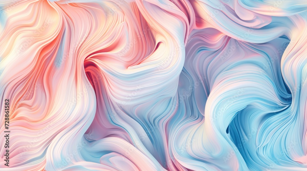 Fototapeta premium a close up view of a pink and blue marbled surface with a very large amount of light blue, pink, and white swirls in the middle of the image.