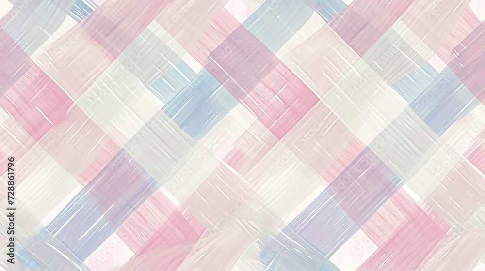  a pink, blue, and white checkered background with a diagonal pattern in pastel shades of pink, blue, white, and pink on a light pink background.