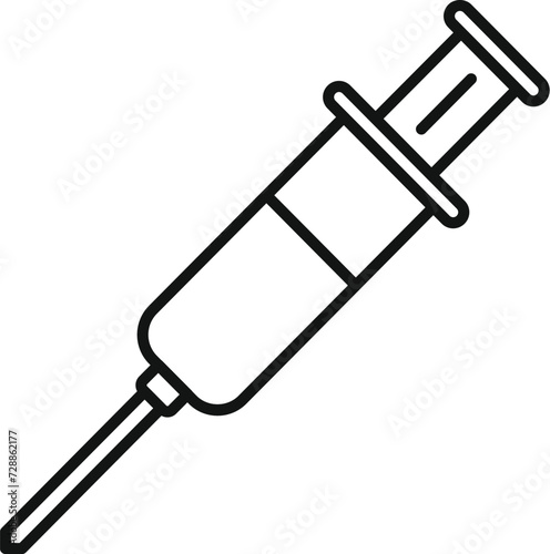 Syringe animal injection icon outline vector. Veterinary help. Sick operation