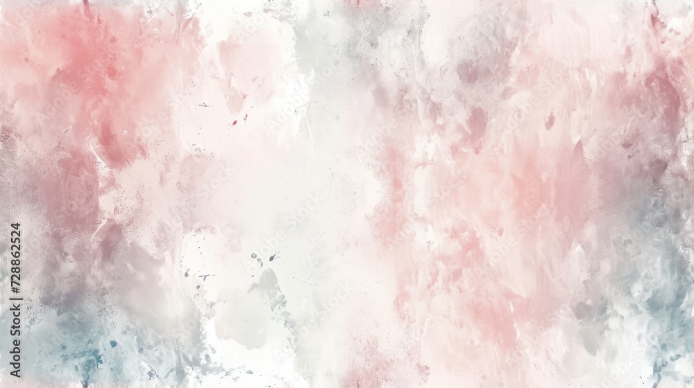 Obraz premium a painting of pink and blue colors on a white and pink background with a red stripe at the bottom of the painting and the bottom half of the painting of the painting.