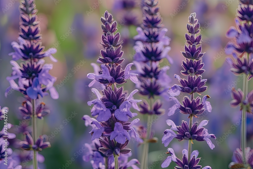 Close up of Salvia sclarea also known as clary or clary sage Close up of Salvia sclarea also known as clary or clary sage