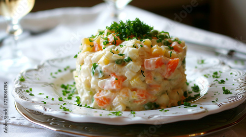 Ensaladilla Rusa - Russian Salad Delight Photo photo