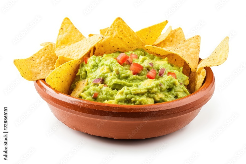 Close up of fresh guacamole sauce with avocado and ingredients Food background Close up of fresh guacamole sauce with avocado and ingredients Food background