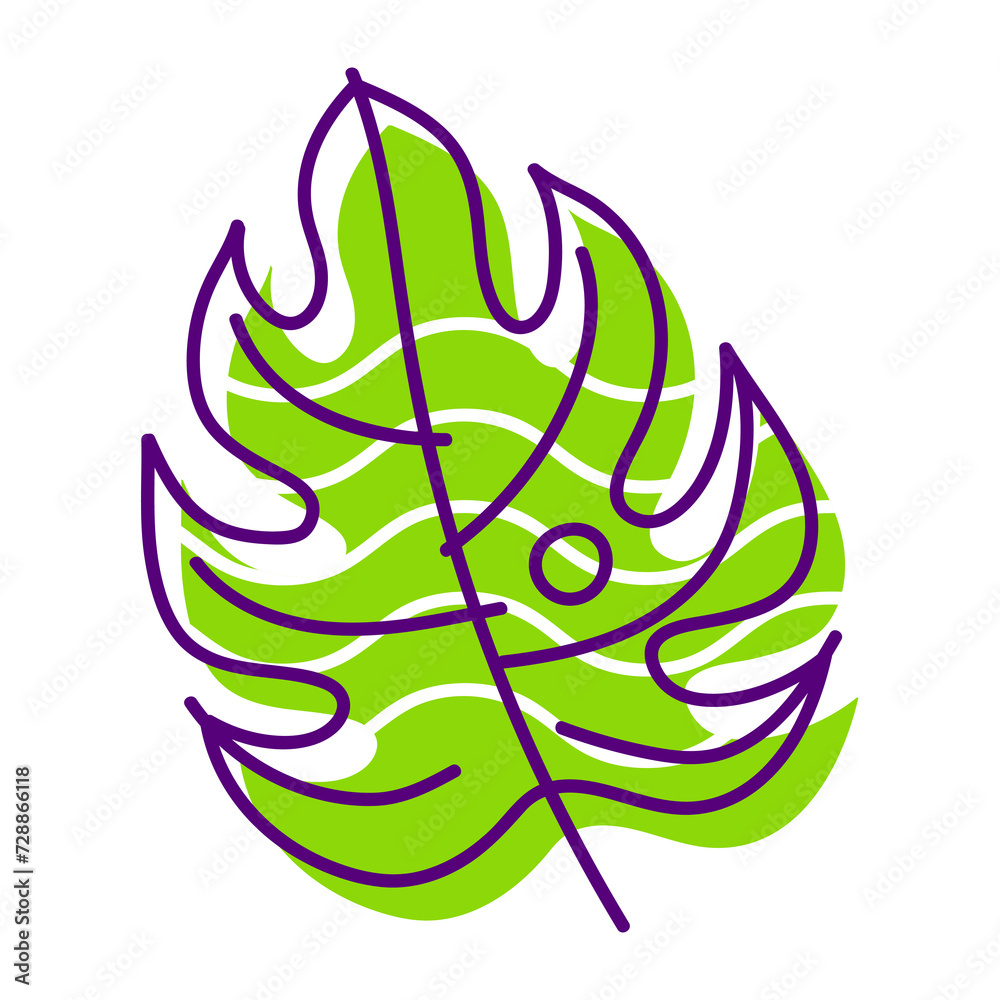 Illustration of palm leaf. Vacation or journey item. Illustration of palm leaf. Vacation or journey item.