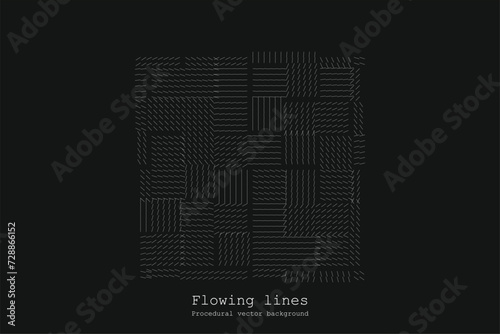 Abstract Line Matrix Pattern. Noise Flow Dynamic.