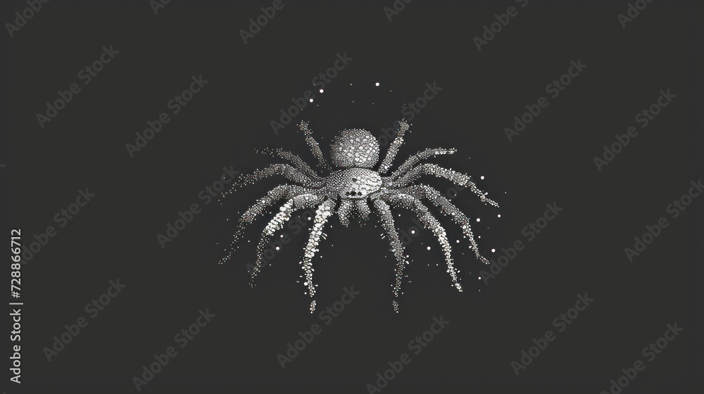 a black and white photo of a spider on a black background with a white spider on it's back and a black background with a white spider on it's back. a black and white photo of a spider on a black background with a white spider on it's back and a black background with a white spider on it's back.