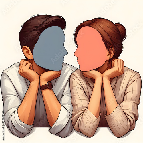 couple kissing