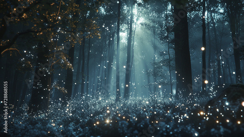 A forest where trees are made of crystal, their branches sparkling with an otherworldly light.
