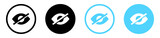 invisible eye hide icon, incognito icon no eye view hidden icon set. vision icon, unsee icons - eyesight symbol - sight look sign
