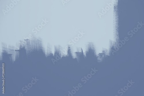 Photo of paint with a dynamic brushstroke texture and contrast between light and dark shades. Backdrop for graphic resource or decorative copy space on websites. Baby blue chambray nova voilet tones photo