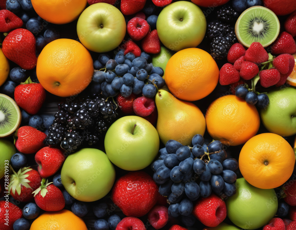Mix of bright various fruits. view from above. Mix of bright various fruits. view from above.