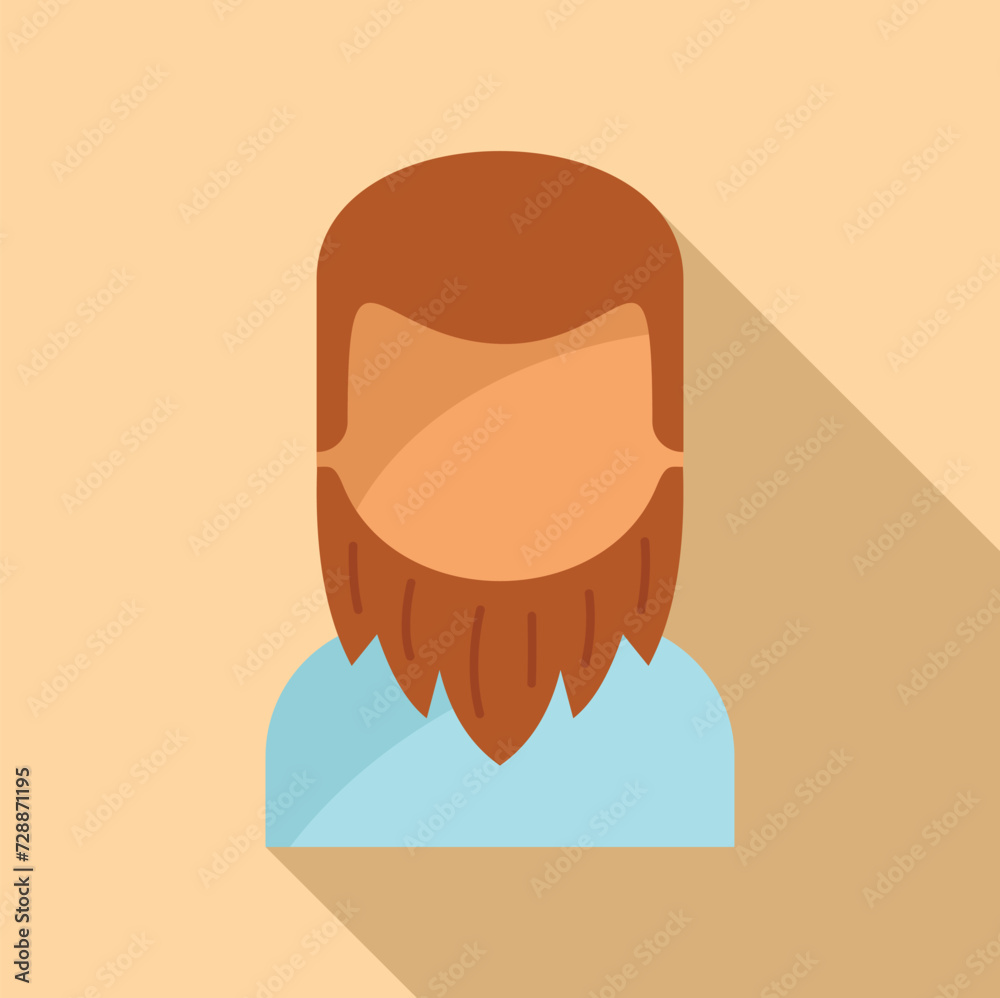 Model male portrait icon flat vector. Individual aged. Style face model Model male portrait icon flat vector. Individual aged. Style face model
