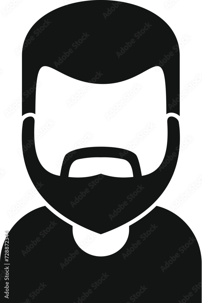 Male portrait style icon simple vector. Model mouth facial. Smile style Male portrait style icon simple vector. Model mouth facial. Smile style