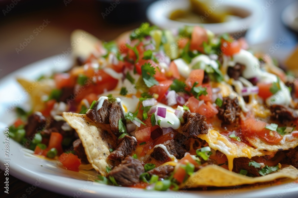 A glimpse of carne asada nachos A glimpse of carne asada nachos