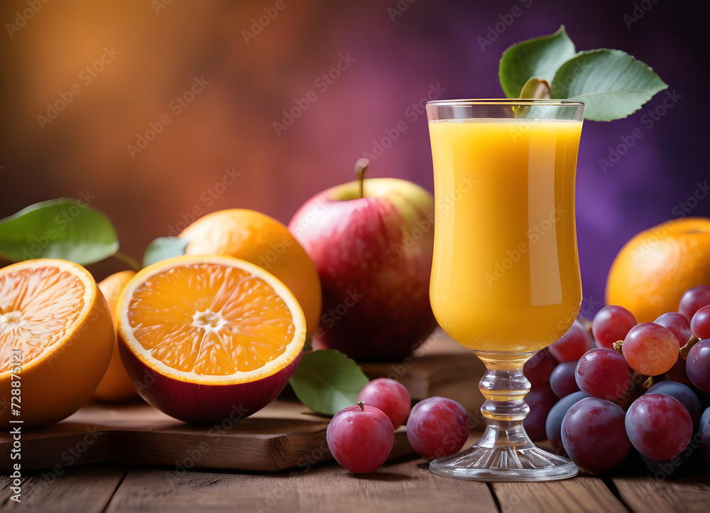 Elegant Still Life with Fruits and Juice. Morning mood. Elegant Still Life with Fruits and Juice. Morning mood.
