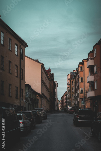 View of a narrow city street © niklas storm