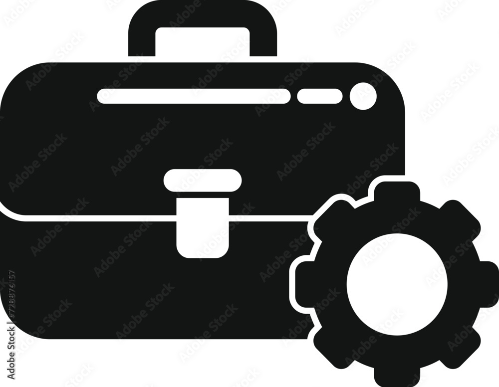Management case icon simple vector. Study finance. Risk plan digital Management case icon simple vector. Study finance. Risk plan digital