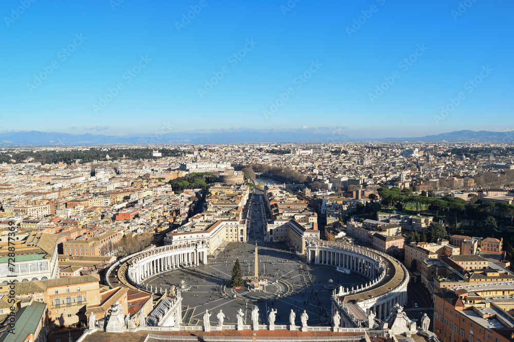 Vista aérea del Vaticano desde la Basílica de San Pedro