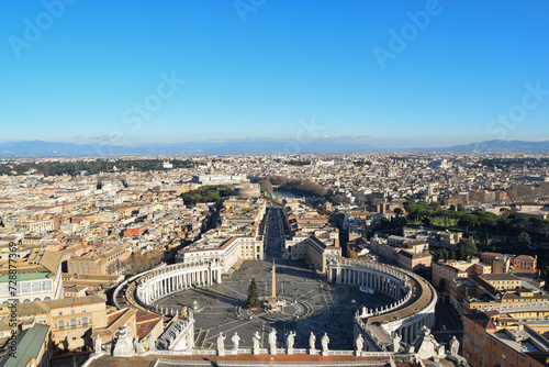 Vista aérea del Vaticano desde la Basílica de San Pedro