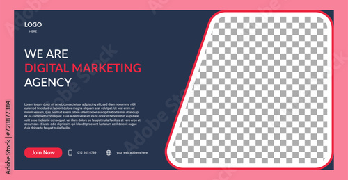 Vector creative business agency social media cover template design