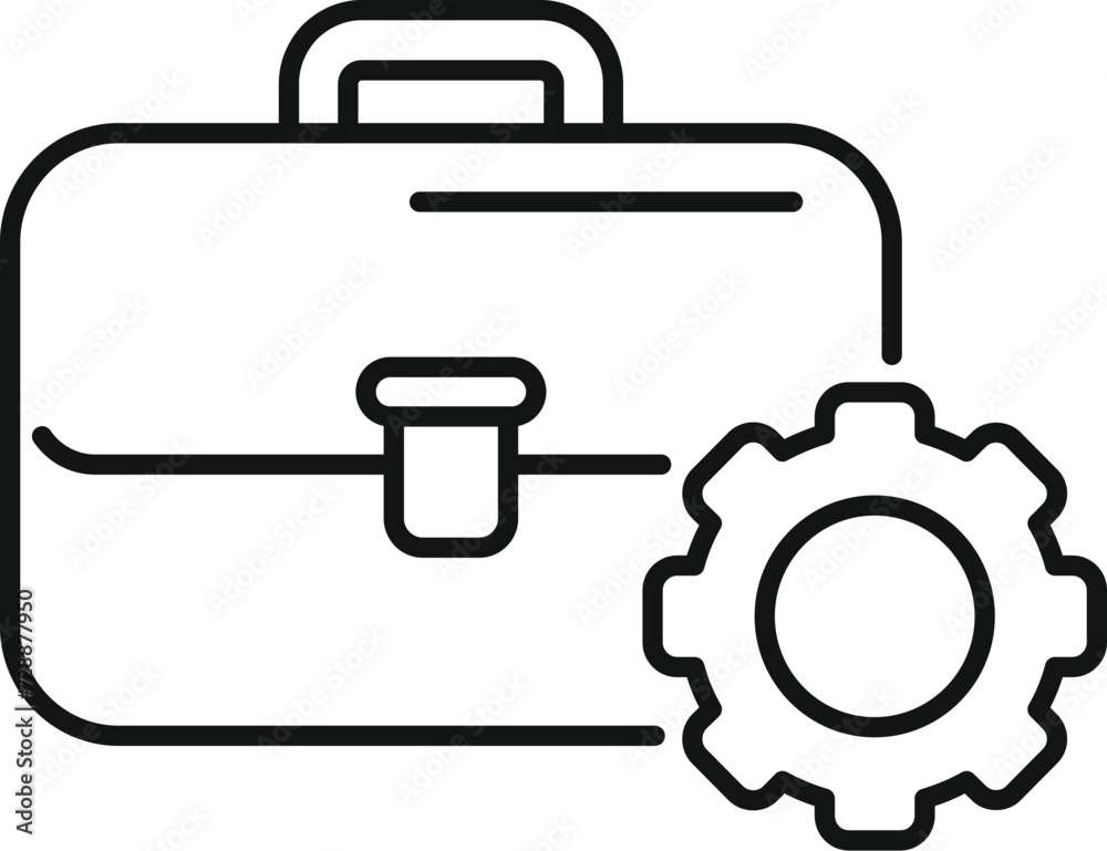 Management case icon outline vector. Study finance. Risk plan digital Management case icon outline vector. Study finance. Risk plan digital
