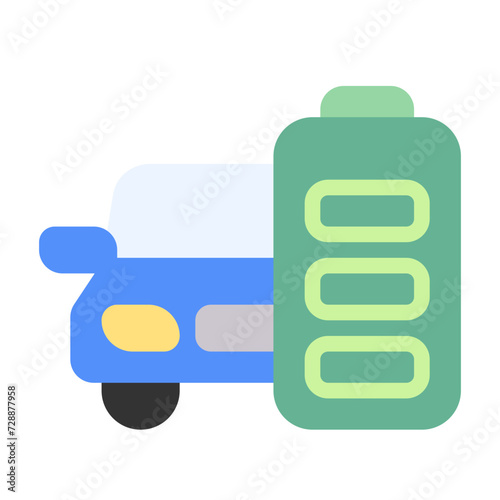 Electric car full battery