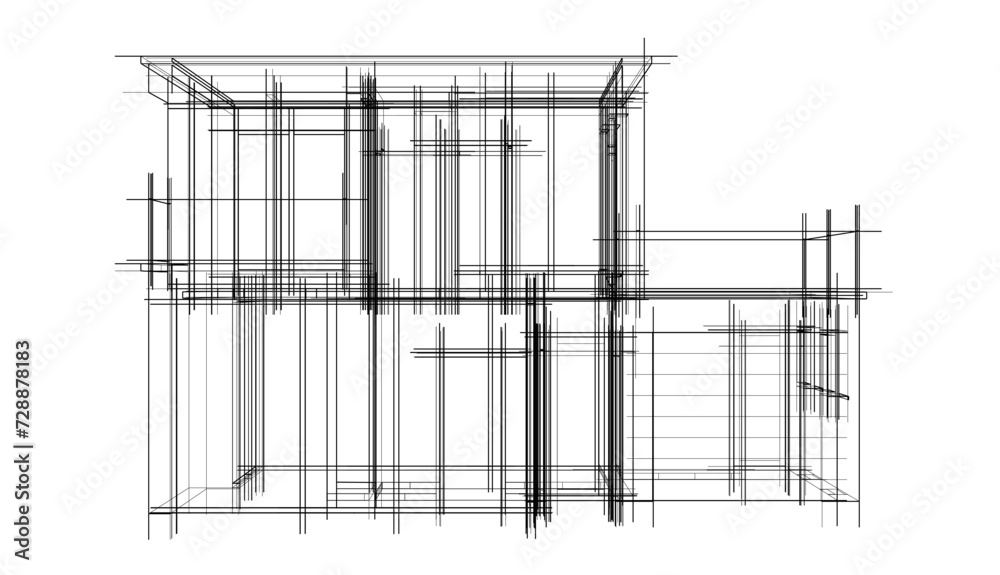 architectural drawing vector 3d illustration architectural drawing vector 3d illustration