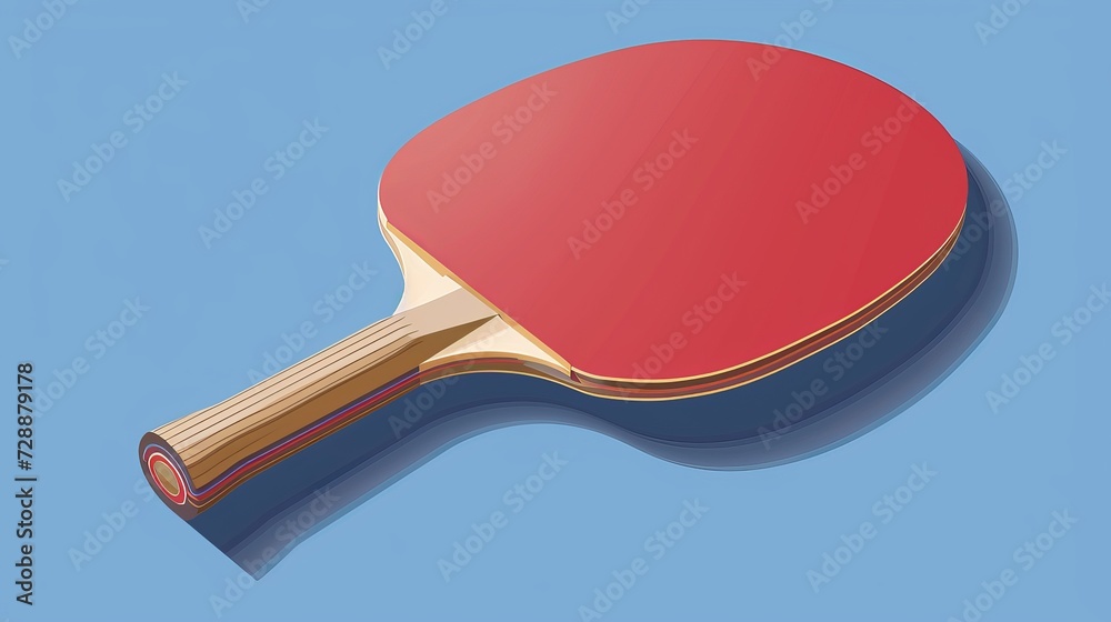 A vector illustration of a table tennis racket, representing the sport objects icon concept. This design features a racket for playing table tennis, complete with a shadow to add depth and realism A vector illustration of a table tennis racket, representing the sport objects icon concept. This design features a racket for playing table tennis, complete with a shadow to add depth and realism