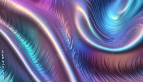 Vibrant and mesmerizing abstract holographic wave pattern