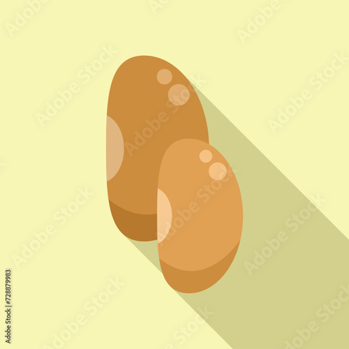 Cereal culture lentil icon flat vector. Nutrition agriculture. Sesame grain