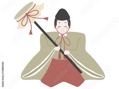 雛人形の仕丁（怒り）