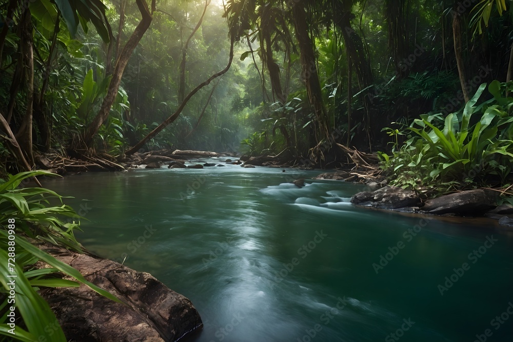 Fototapeta premium River in the jungle
