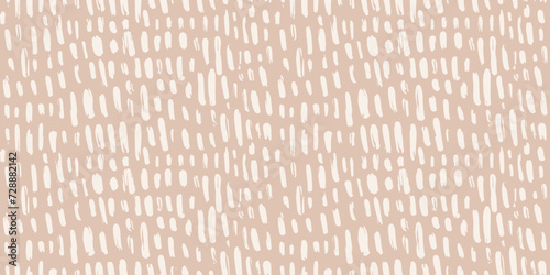 Trendy aesthetic abstract seamless pattern with geometric print. Minimalistic Organic brush stroke, ink texture. Simple design for wallpaper, textile, wrapping, packing, fabric, branding, decoration