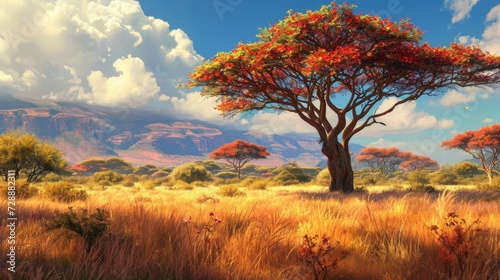 african landscapes illustration generative ai