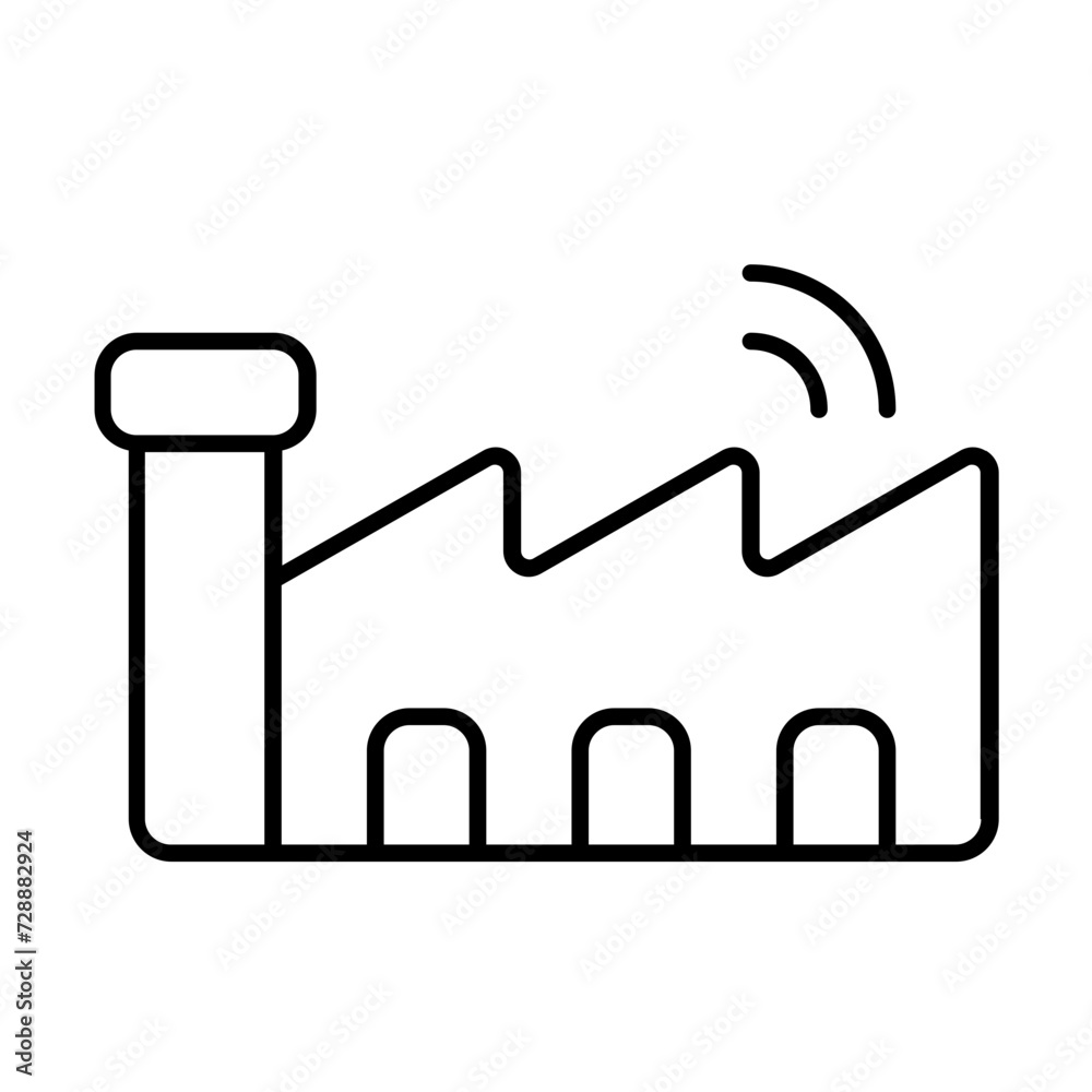 Smart Industry icon with thin line style Smart Industry icon with thin line style
