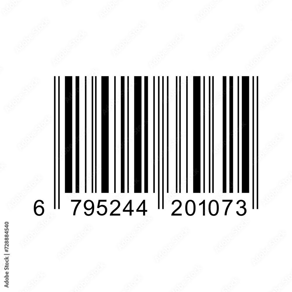 Bar code label template isolated on white background. Barcode icon. Visual data representation with product information. Vector graphic illustration Bar code label template isolated on white background. Barcode icon. Visual data representation with product information. Vector graphic illustration