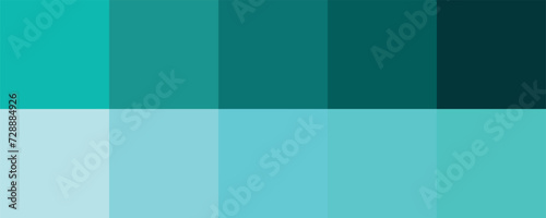 Blue color palette vector illustration
